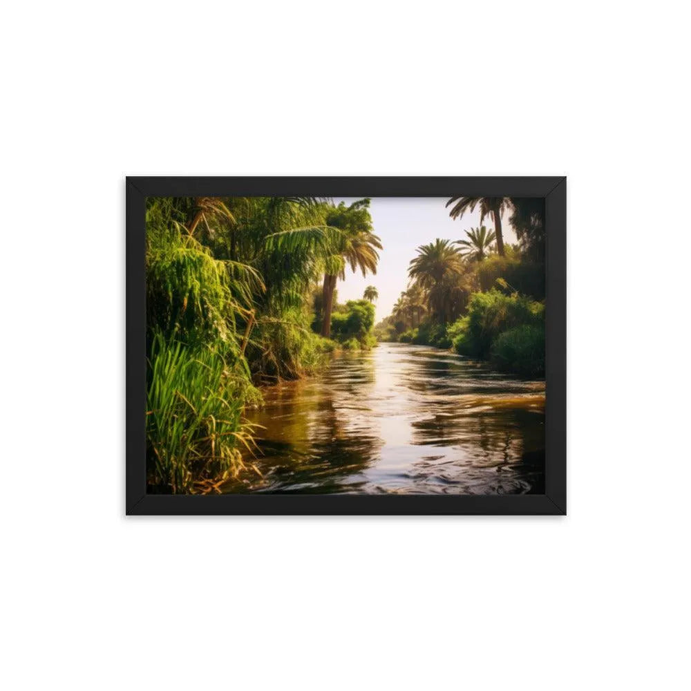 River Nile Delta Egypt Natural Framed Poster - Oh Posters