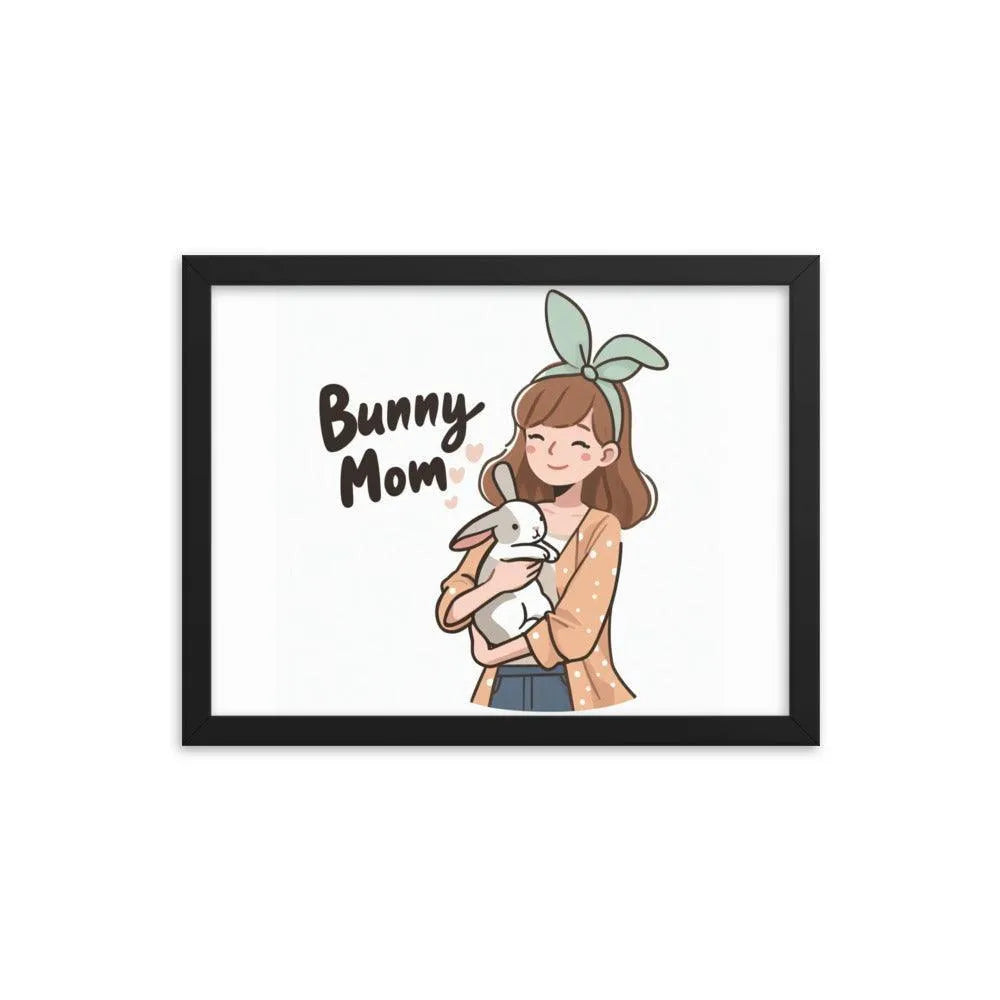 Bunny Rabbit Mom Framed Poster - Oh Posters
