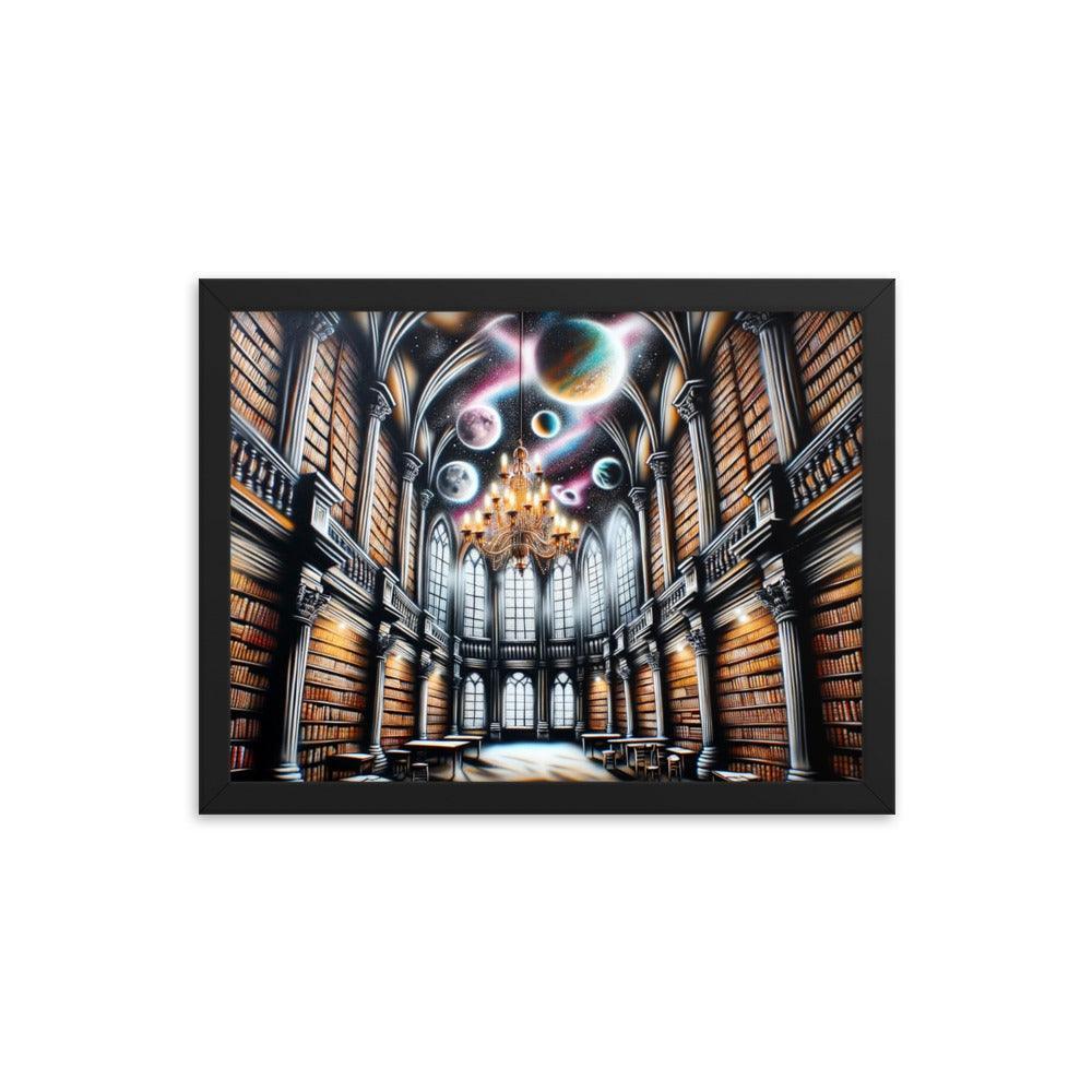 Cosmic Library Graffiti Spray Paint Art Framed Poster - Oh Posters