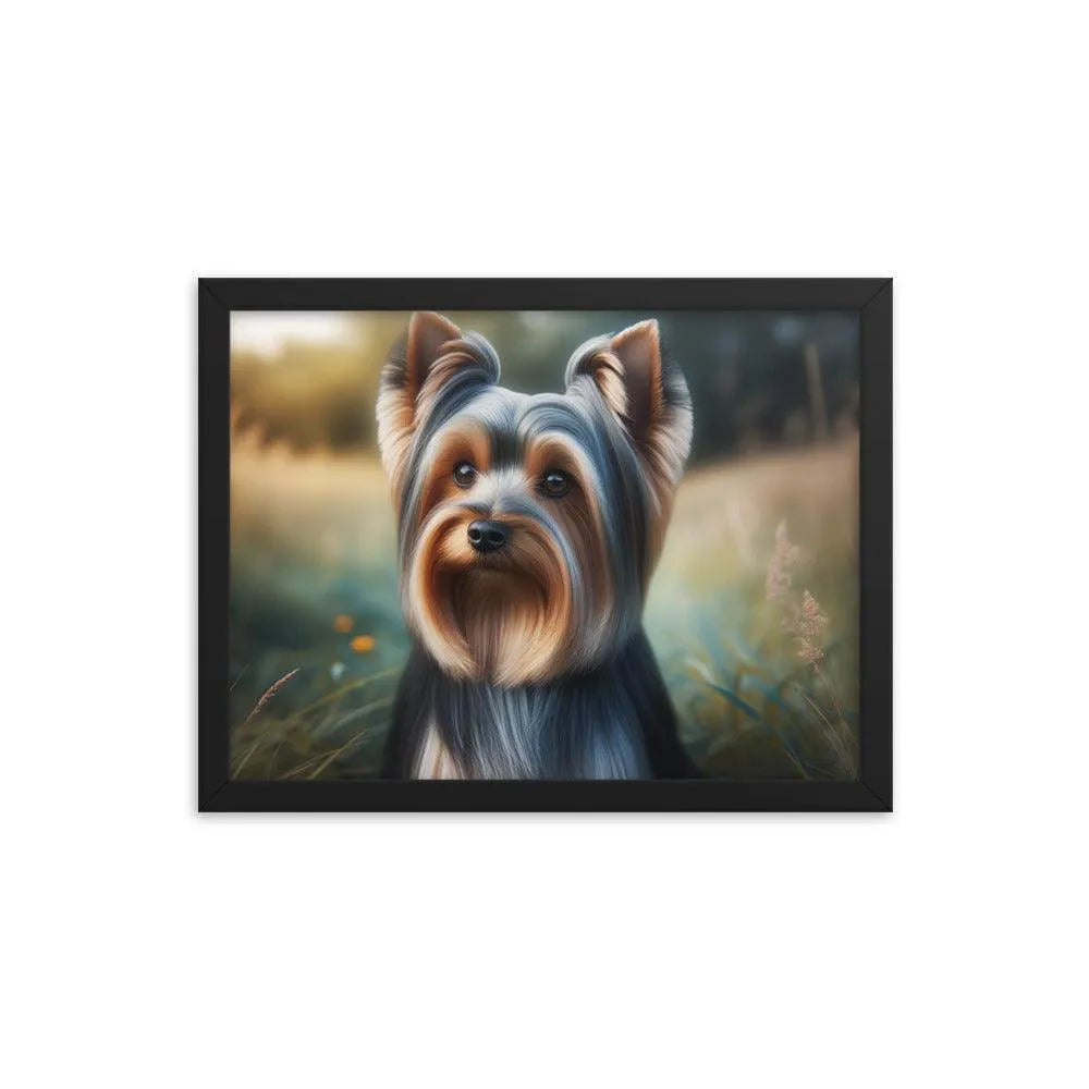 Detailed Australian Silky Terrier Natural Landscape Framed Poster - Oh Posters