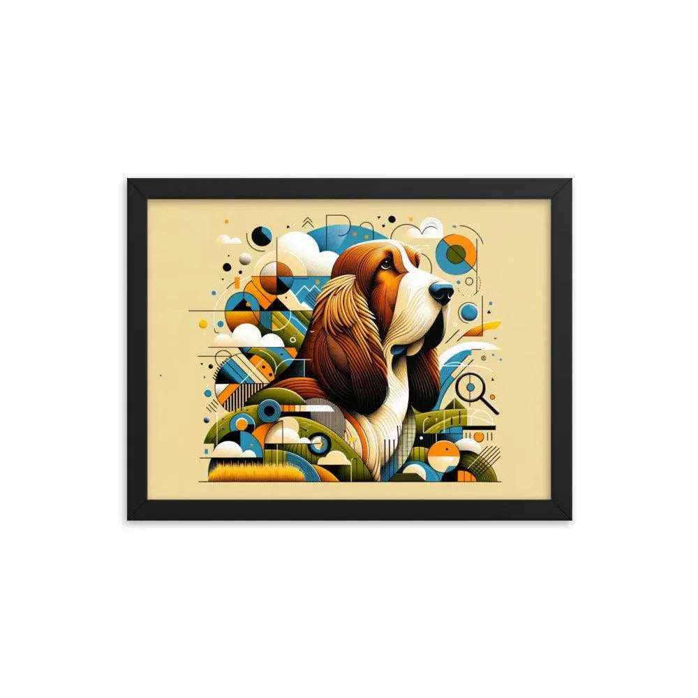 Creative Fusion Basset Griffon Vendeen Unique Art Framed Poster - Oh Posters