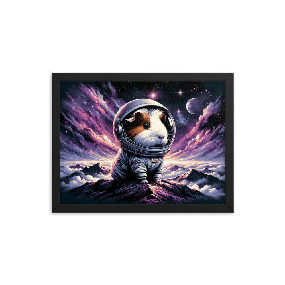 Guinea Pig Astronaut Cosmic Adventure Art Framed Poster - Oh Posters