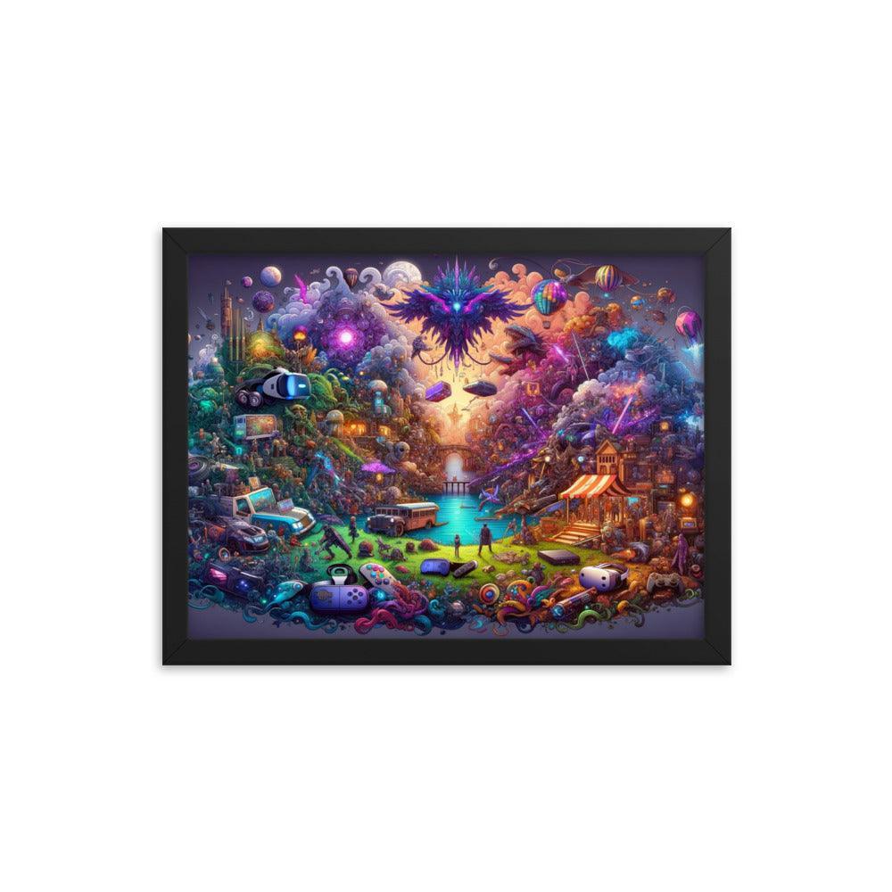 Fantasy Gaming World Epic Adventure Digital Art Framed Poster - Oh Posters