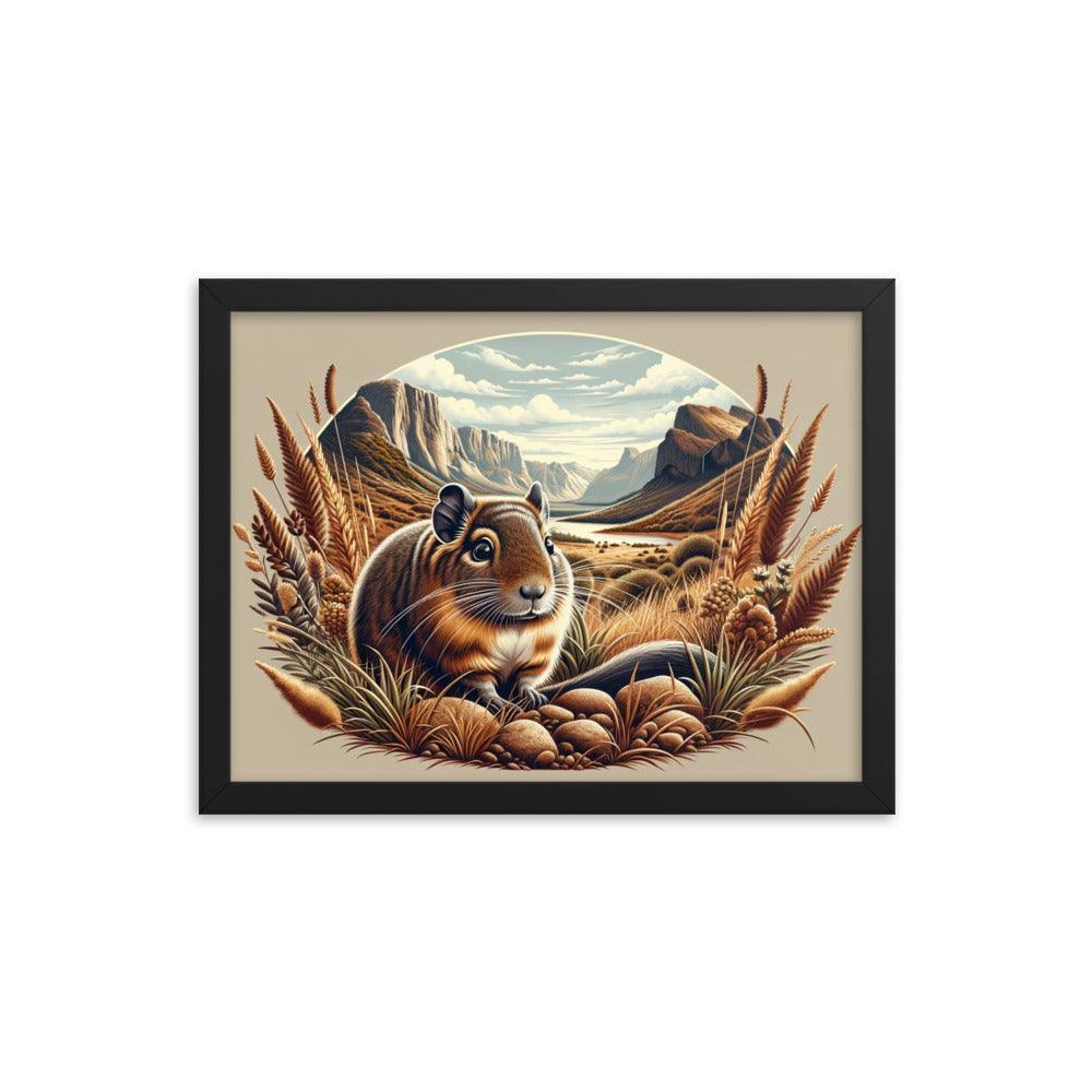 Degu Canyon Vista Detailed Artwork Framed Poster - Oh Posters