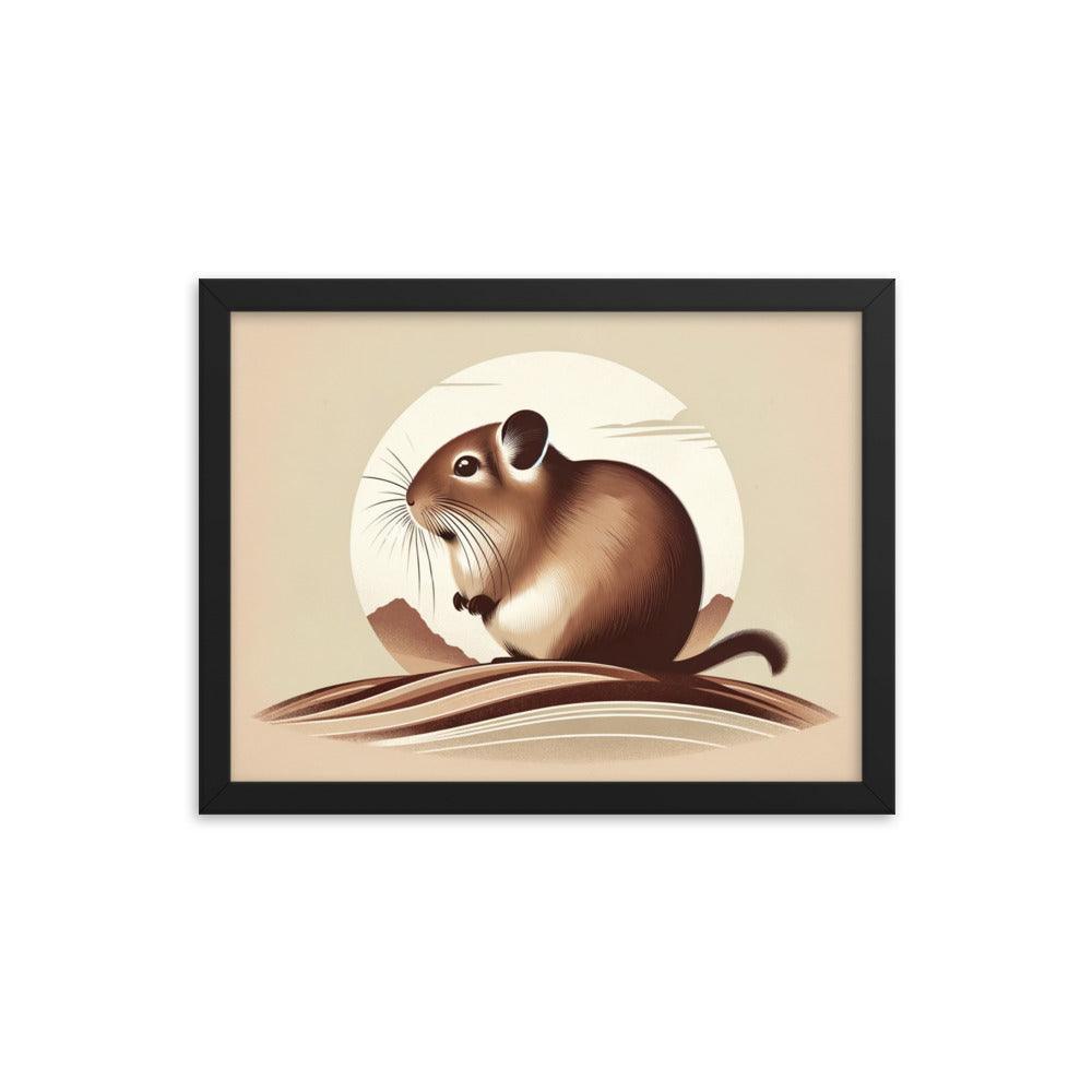 Degu Sand Dunes Simplistic Art Framed Poster - Oh Posters