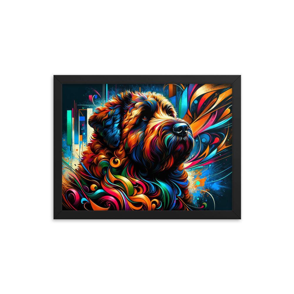 Bouvier des Flandres Vivid Whirlpool Art Framed Poster - Oh Posters