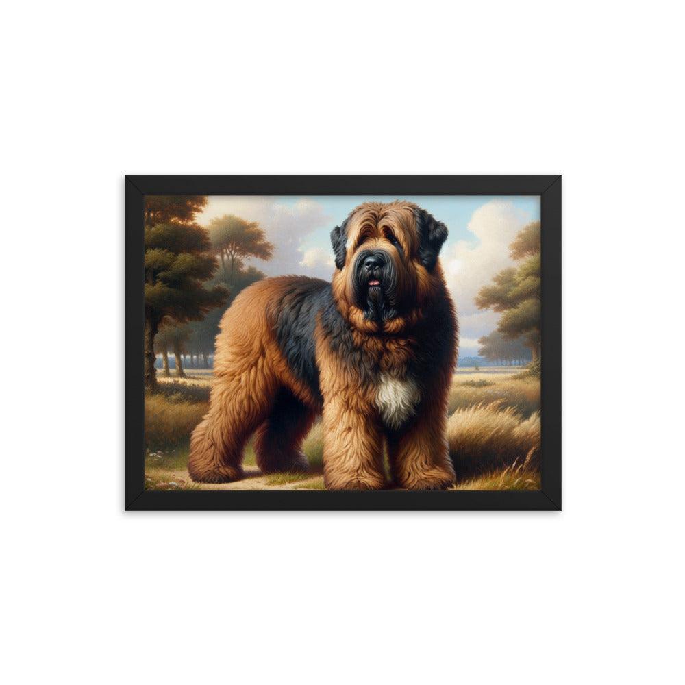 Bouvier Des Flandres Majestic Landscape Painting Framed Poster - Oh Posters