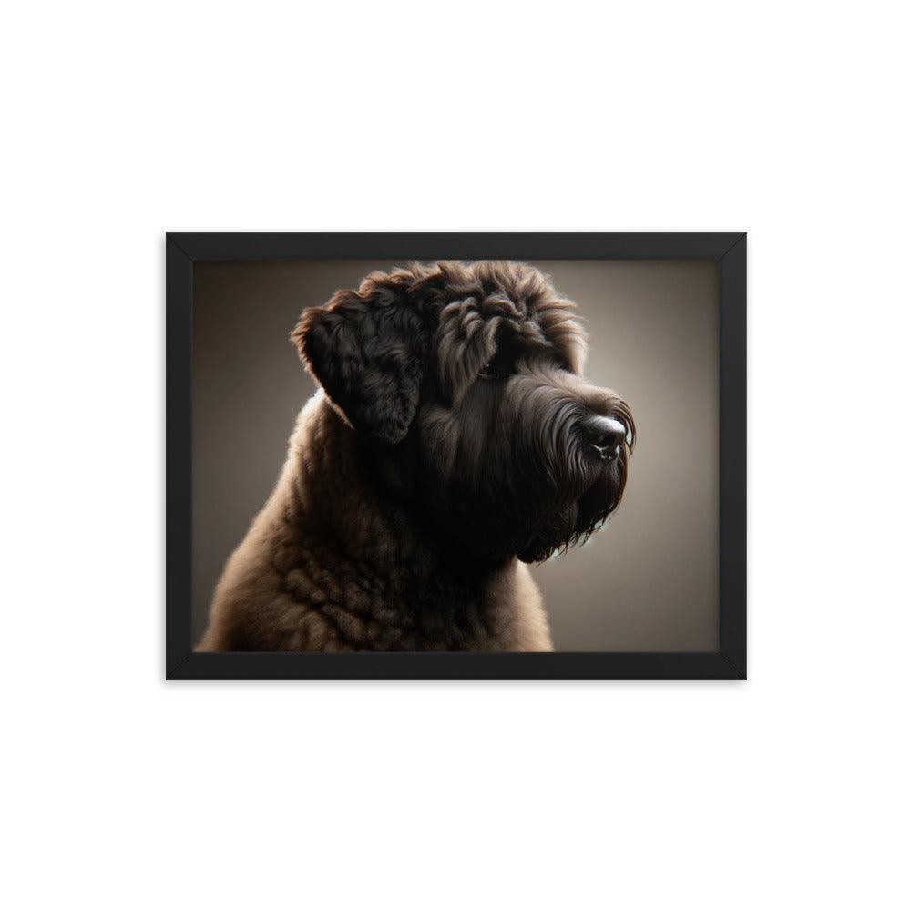 Bouvier Des Flandres Dog Portrait Elegant Framed Poster - Oh Posters