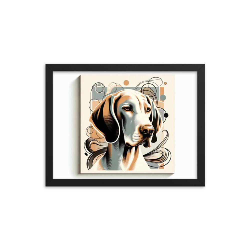 Chic Bracco Italiano Art Deco Inspired Design Framed Poster - Oh Posters