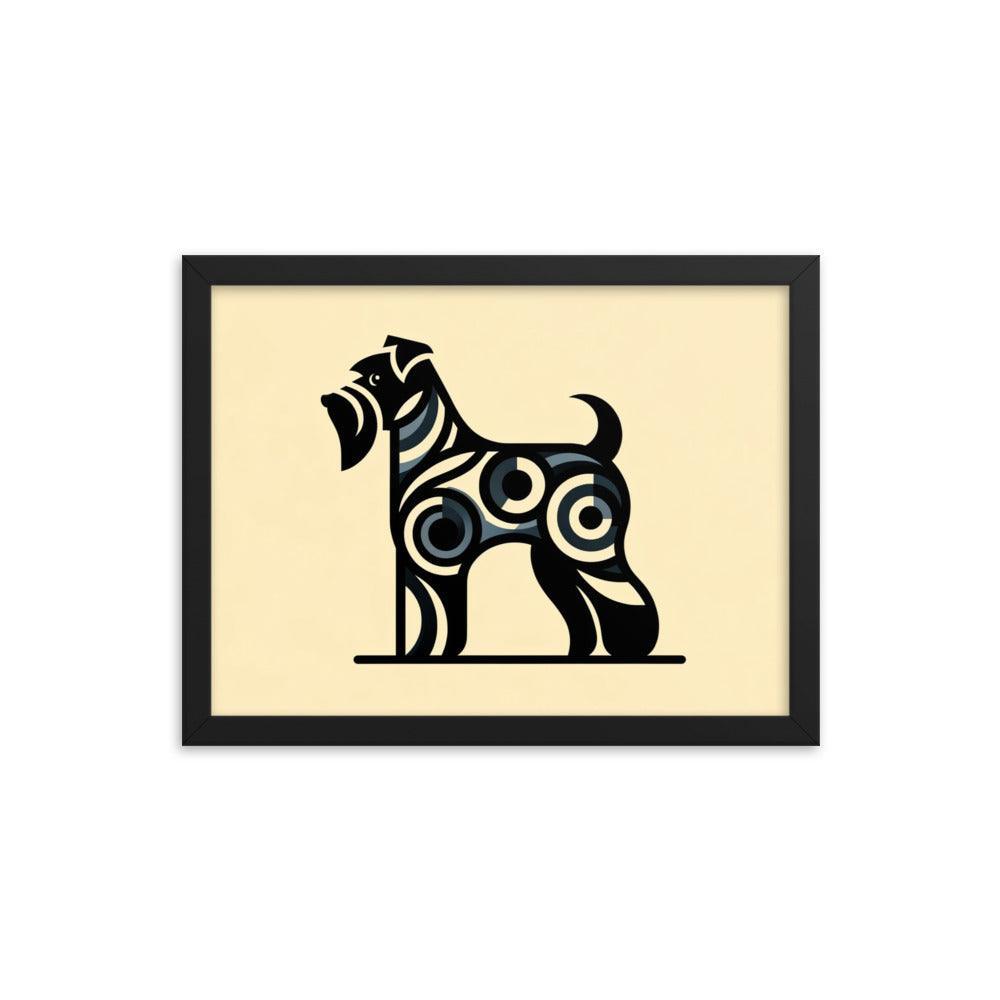 Cesky Terrier Modern Simple Forms and Minimalist Art Framed Poster - Oh Posters