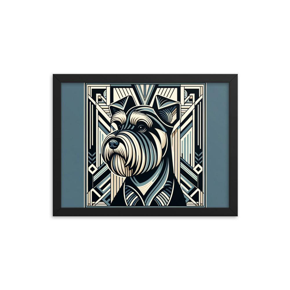 Cesky Terrier Art Deco Style Framed Poster - Oh Posters