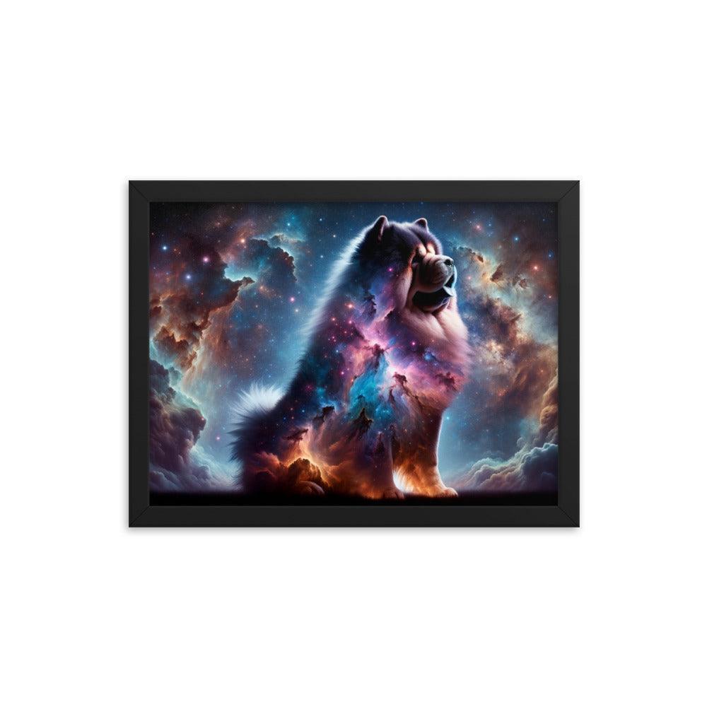 Chow Chow Cosmic Art Ethereal Stars and Nebulae Integration Framed Poster - Oh Posters