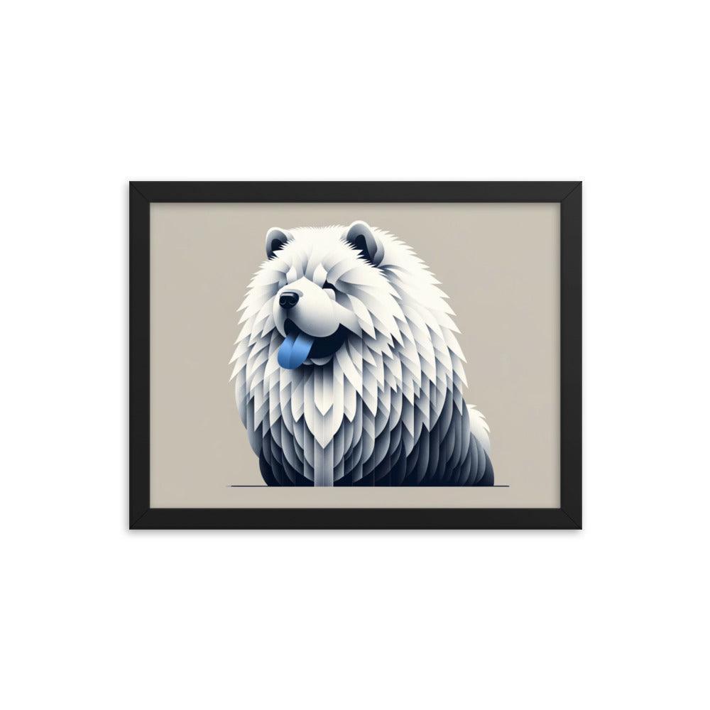 Chow Chow Modern Geometric Art Framed Poster - Oh Posters