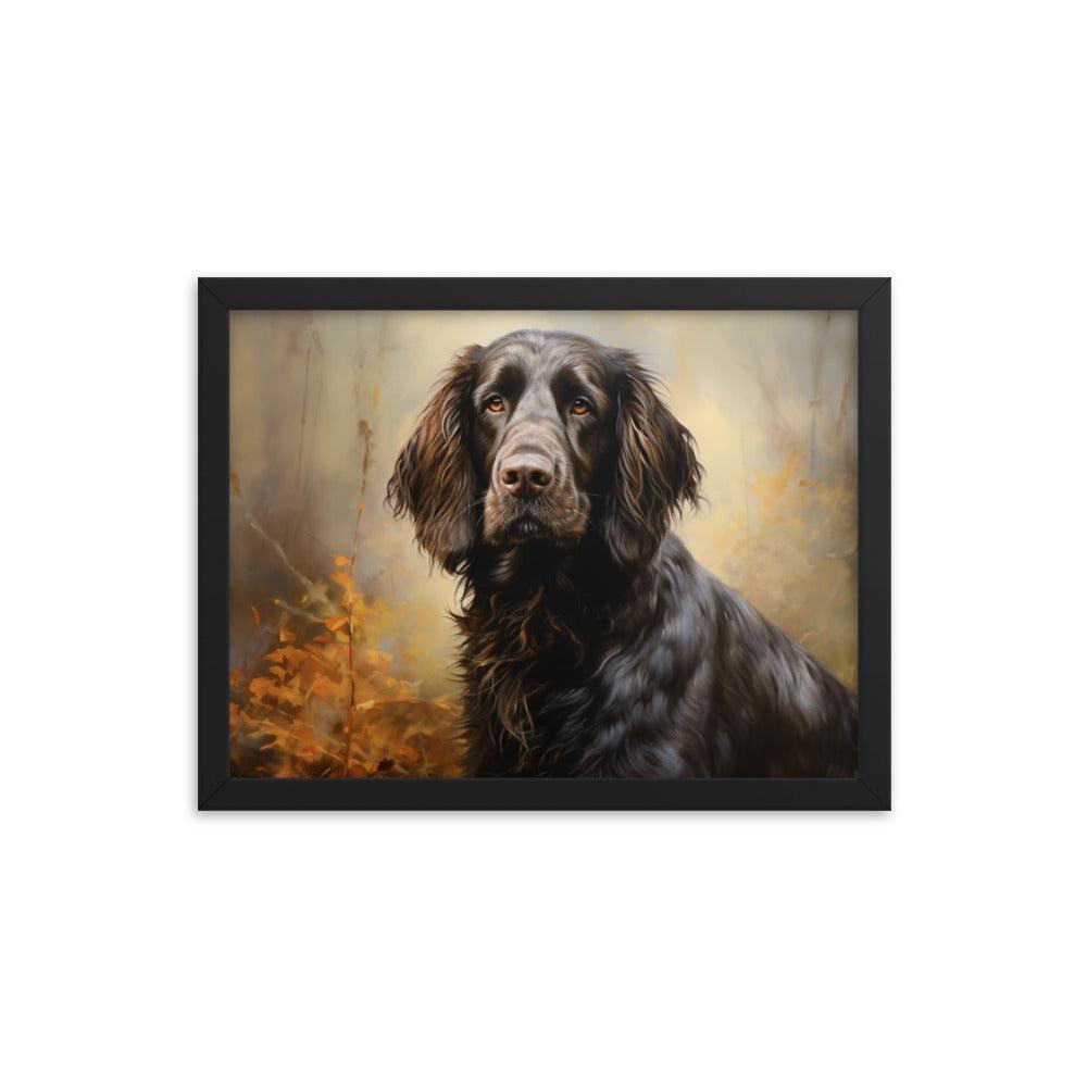 German Longhaired Pointer Majestic Stance Portrait Framed Poster - Oh Posters