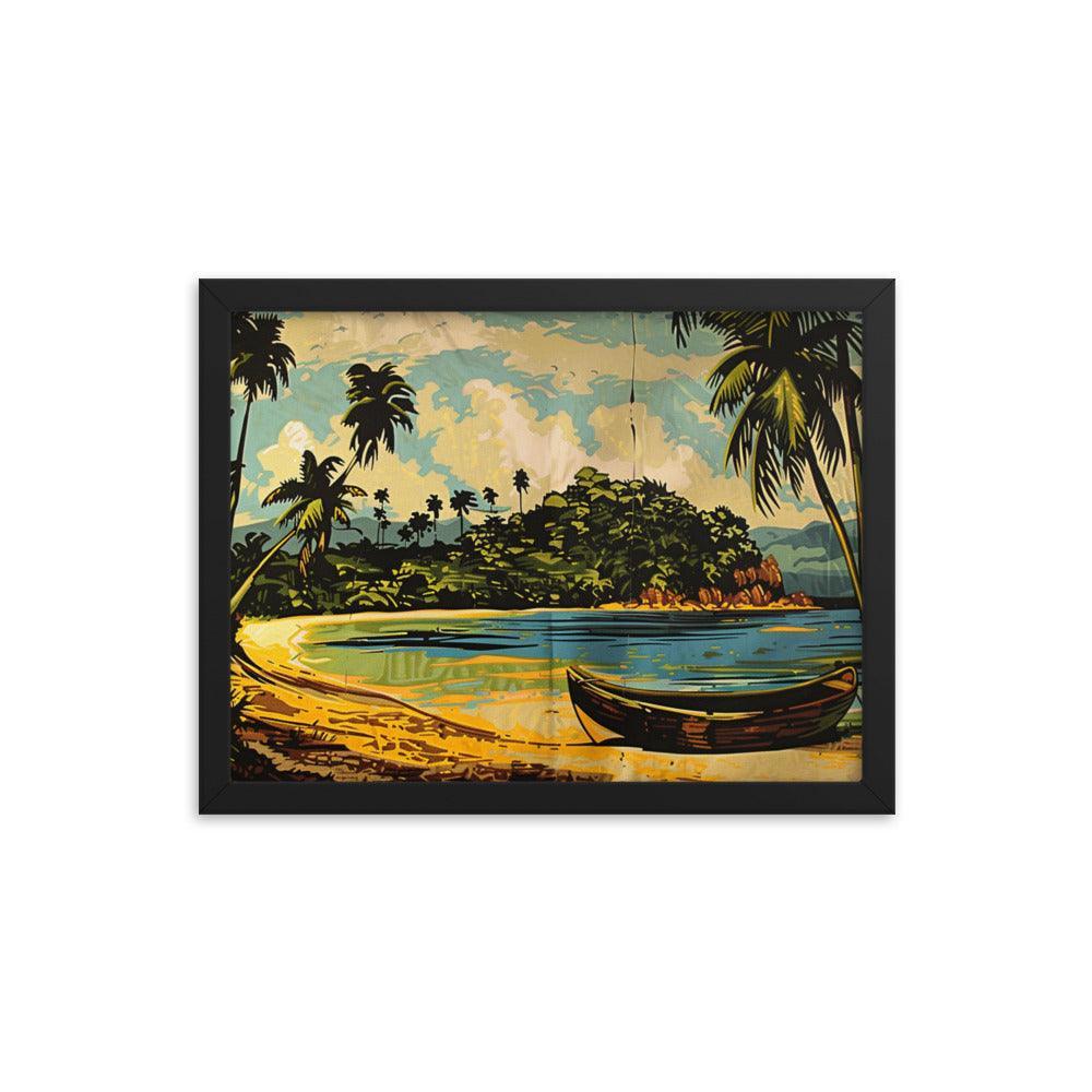 Guinea Tropical Beach Vintage Art Framed Poster - Oh Posters