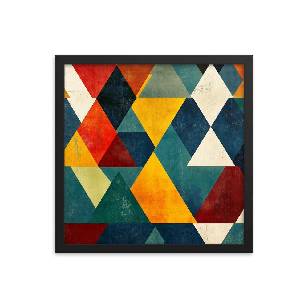 Colorful Geometric Art Pattern for Modern Style Enthusiasts Framed Poster - Oh Posters