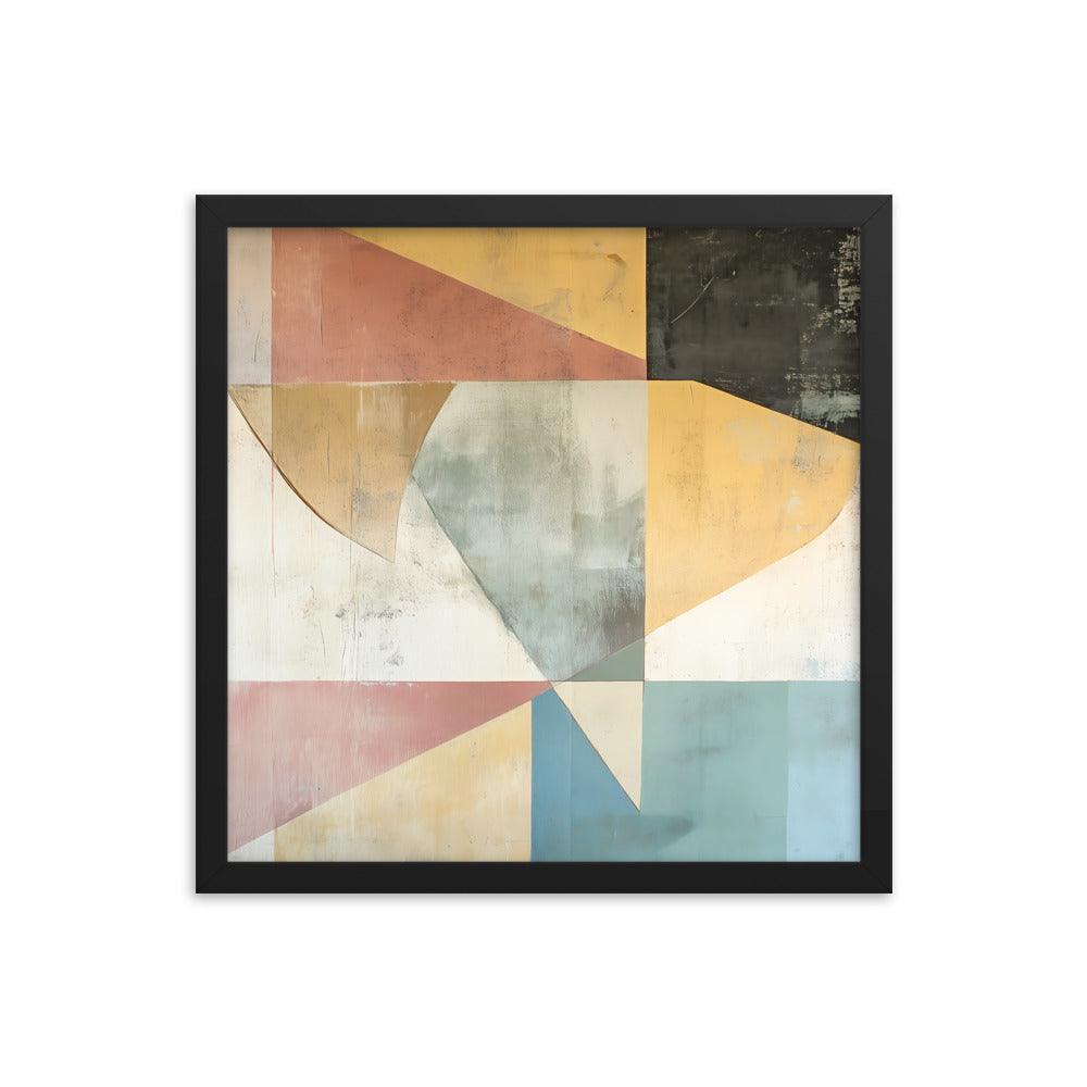 Geometric Art Abstract Shapes and Colors Blend for Modern Aesthetic Framed Poster - Oh Posters