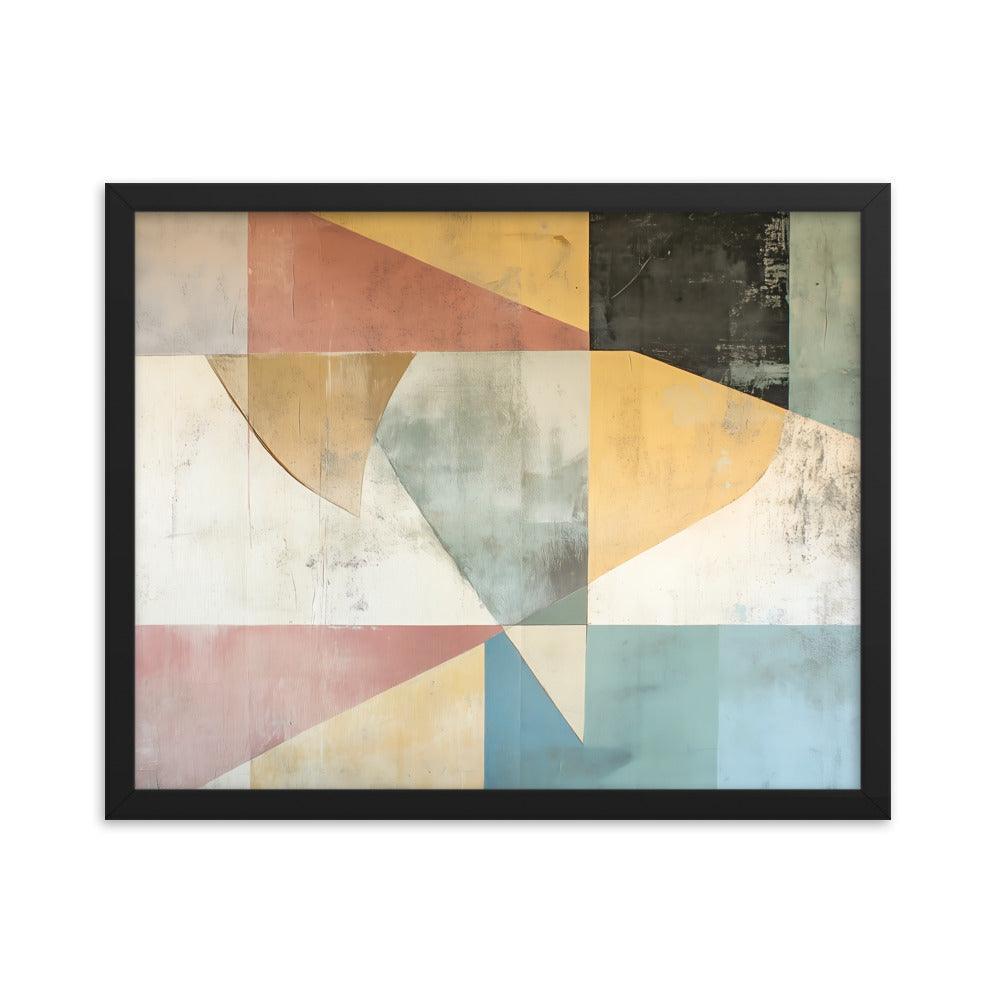 Geometric Art Abstract Shapes and Colors Blend for Modern Aesthetic Framed Poster - Oh Posters