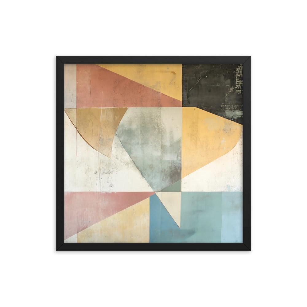 Geometric Art Abstract Shapes and Colors Blend for Modern Aesthetic Framed Poster - Oh Posters