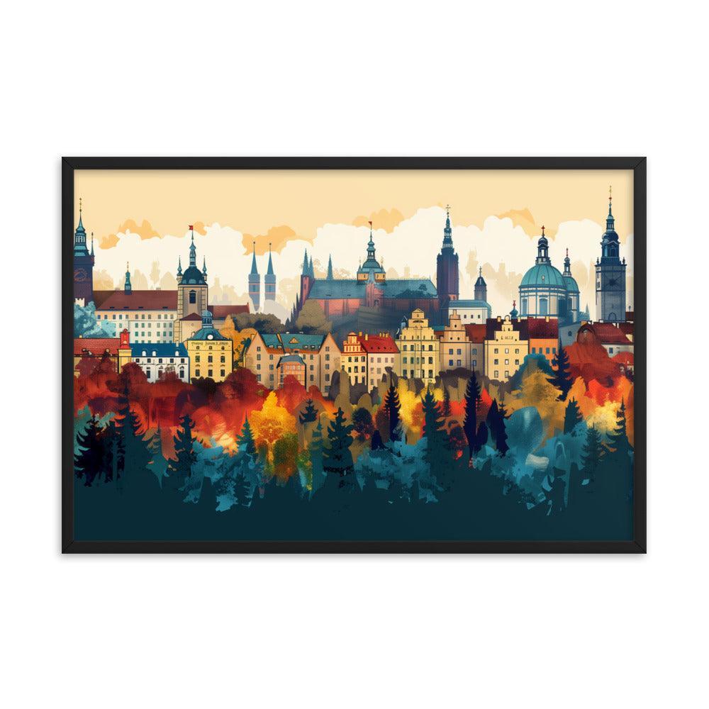 Poland Autumn Cityscape Framed Poster - Oh Posters