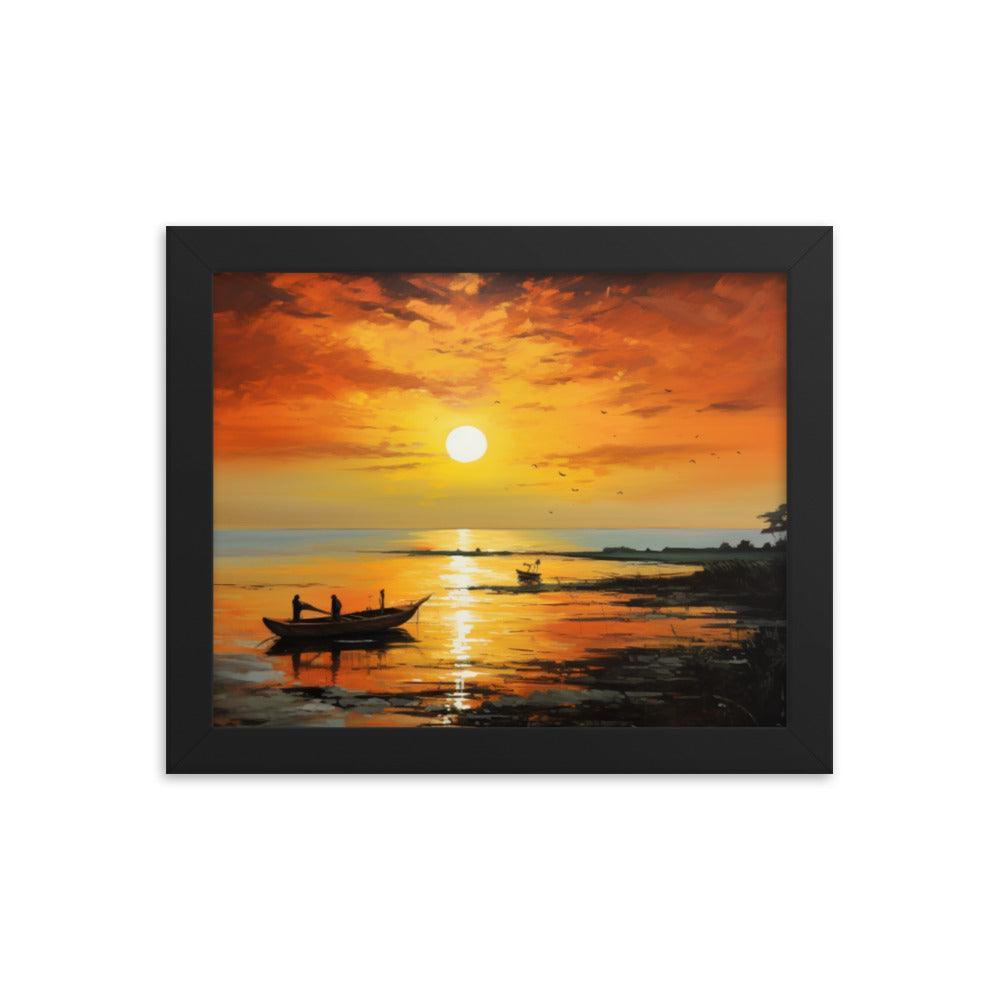 Cape Verde African Beach Sunset Realistic Framed Poster - Oh Posters