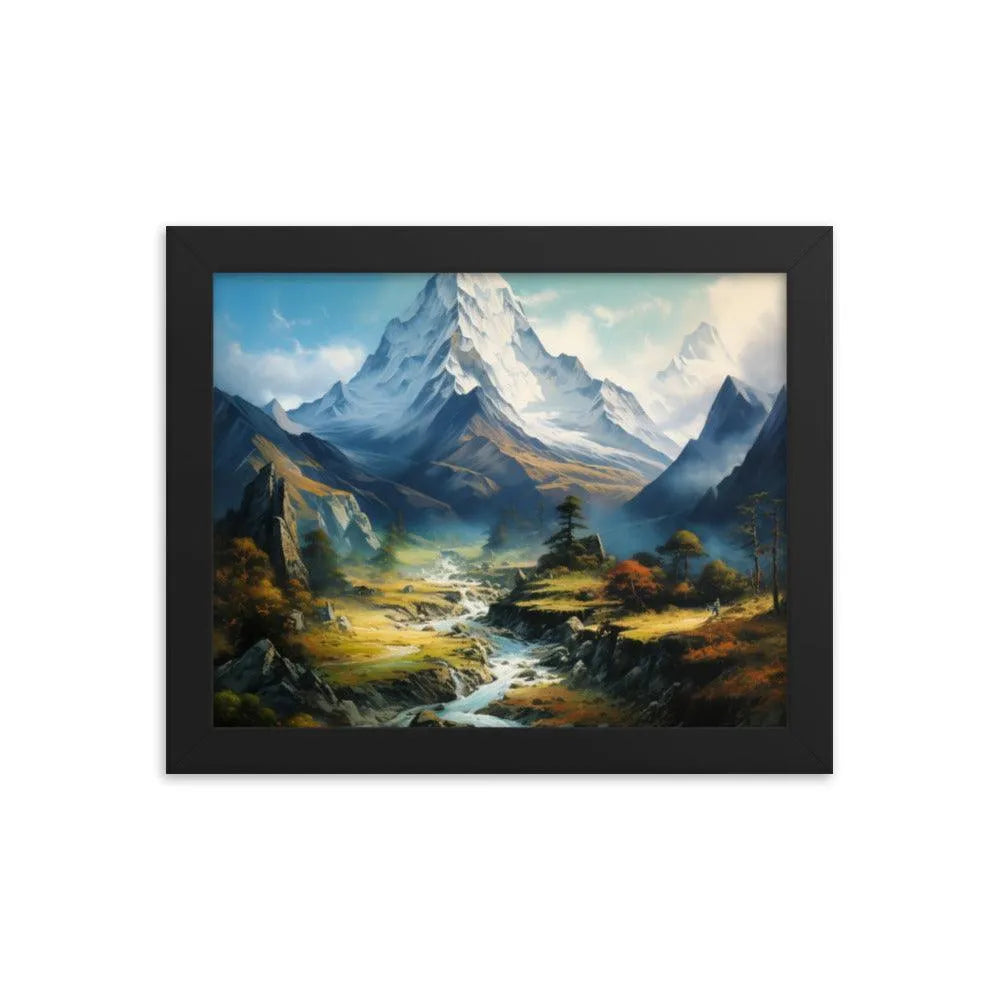 Himalayas Mountain Snow Landmark Framed Poster - Oh Posters