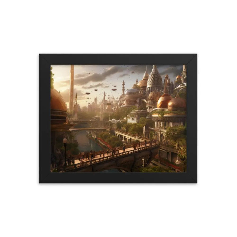 Futuristic Indian City Framed Poster - Oh Posters