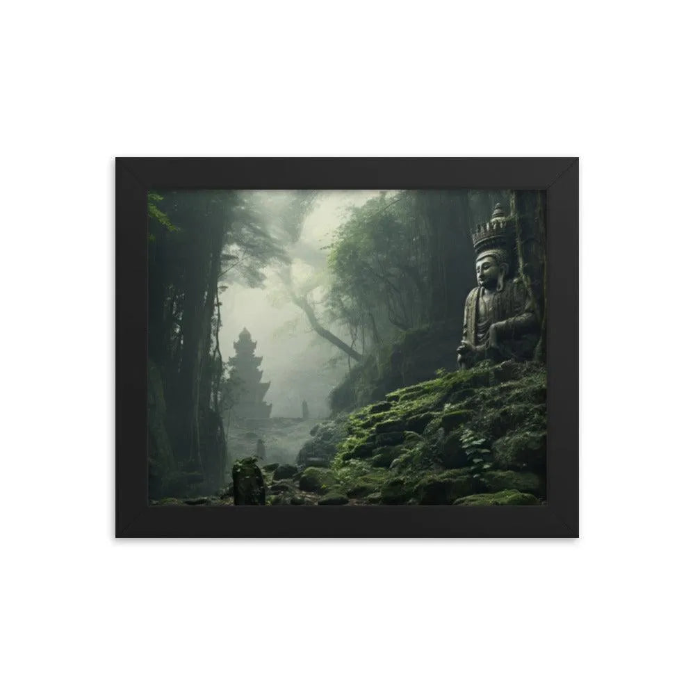 India Zen Forest Buddhism Natural Framed Poster - Oh Posters