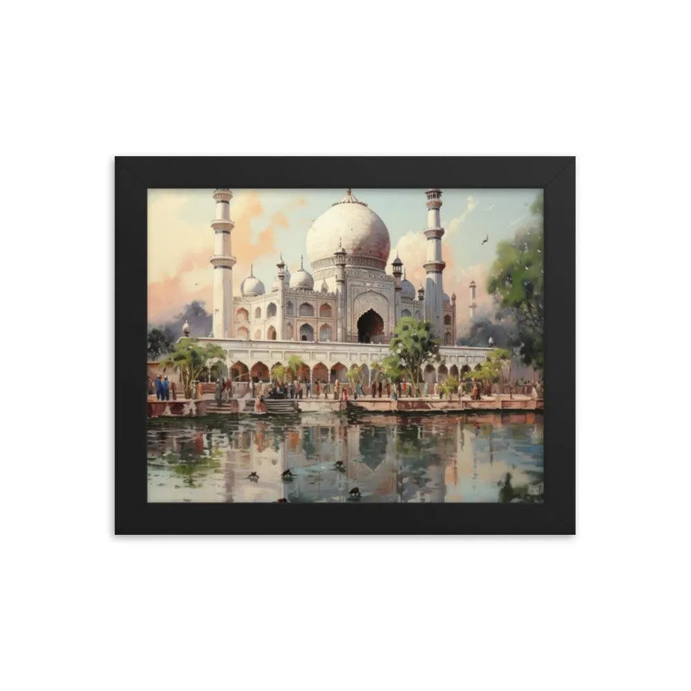 India Mosque Painting Framed Poster - Oh Posters