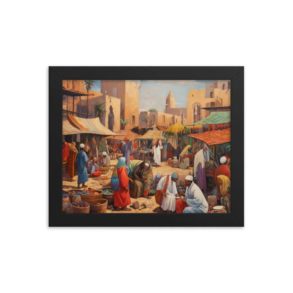 Egyptian Street Market Painting Framed Poster - Oh Posters