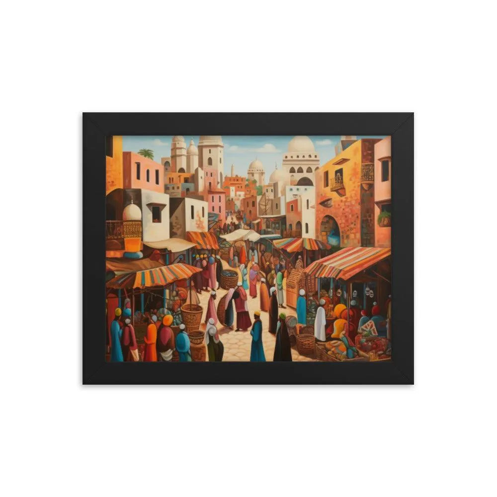 Egyptian Street Market Painting Framed Poster - Oh Posters