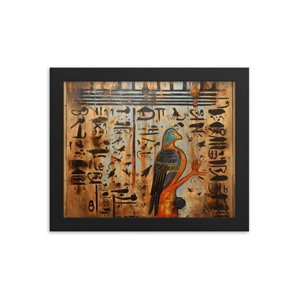 Hieroglyphic Calligraphy Ancient Egypt Framed Poster - Oh Posters