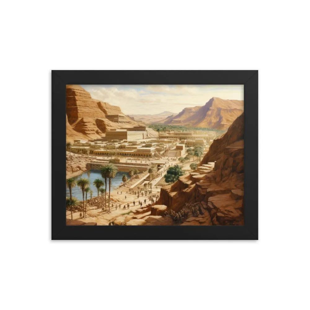 The Valley of the Kings Ancient Egypt Landmark Painting Framed Poster - Oh Posters