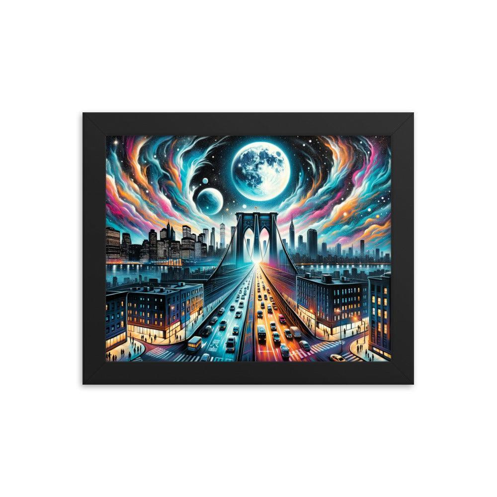 Cosmic Bridge Urban Spray Paint Art Framed Poster - Oh Posters