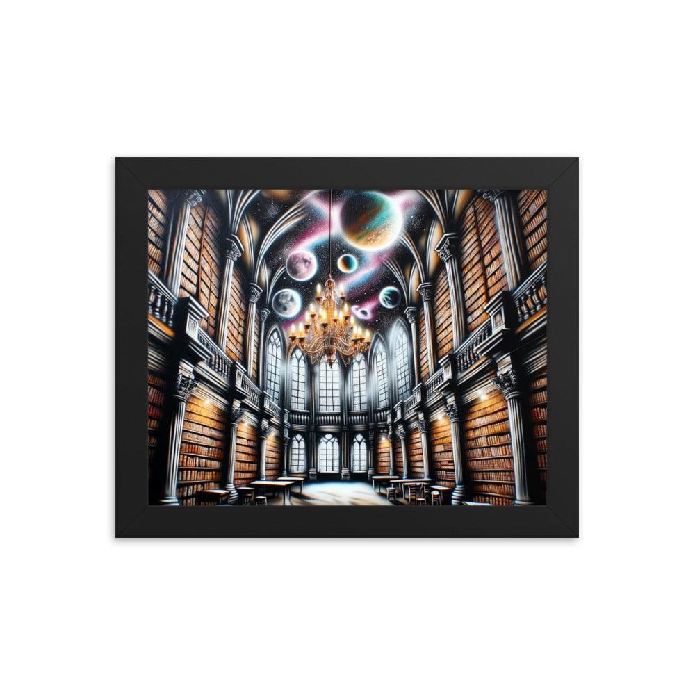 Cosmic Library Graffiti Spray Paint Art Framed Poster - Oh Posters