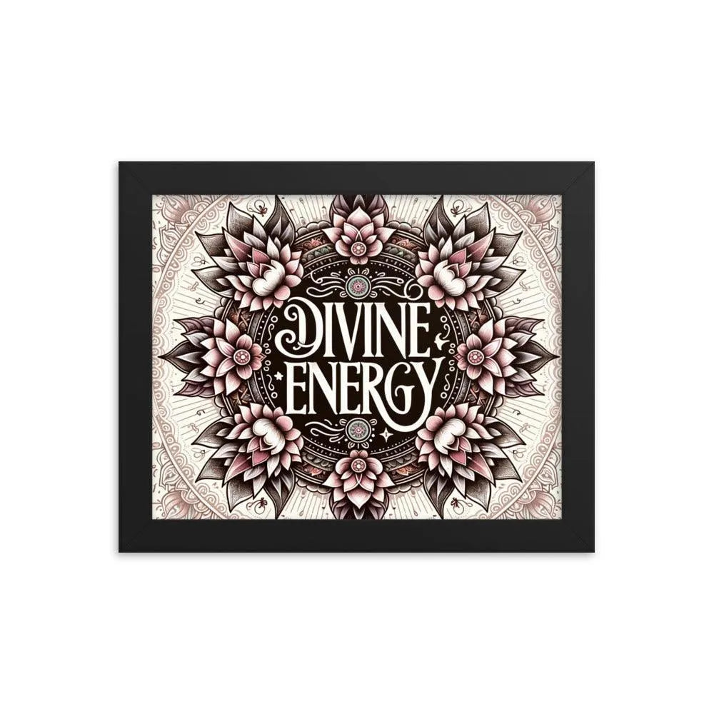 Divine Energy Hindu Typography Art Framed Poster - Oh Posters