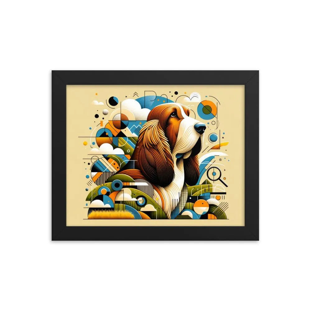 Creative Fusion Basset Griffon Vendeen Unique Art Framed Poster - Oh Posters