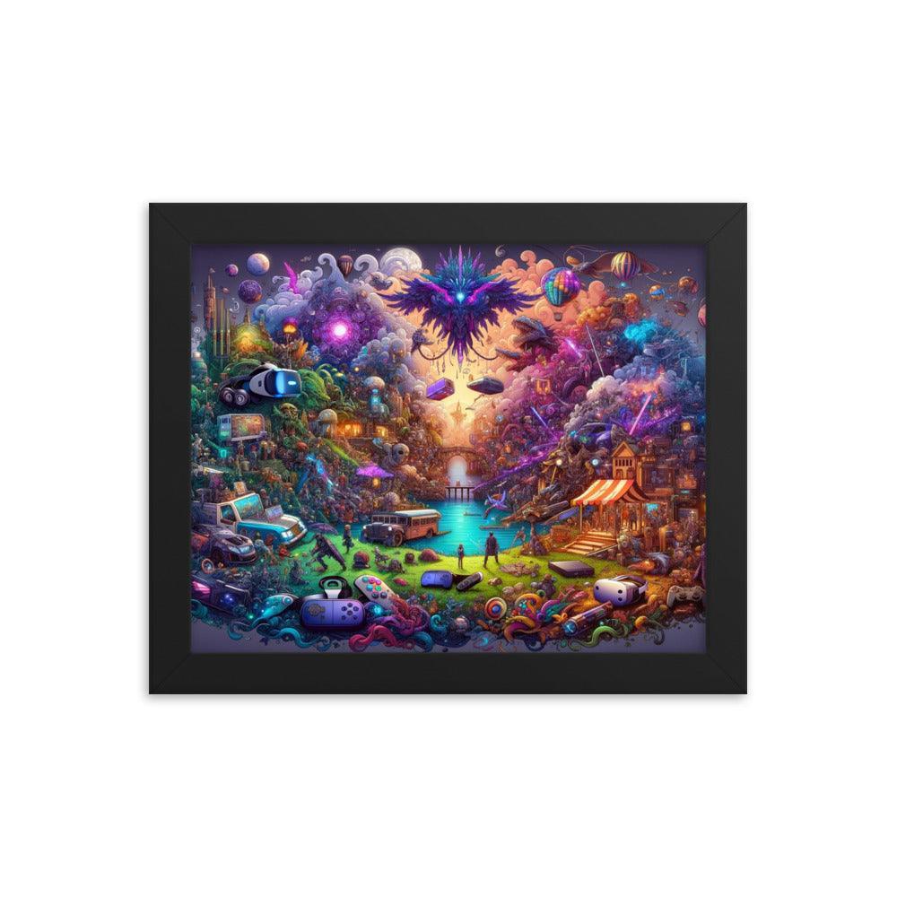 Fantasy Gaming World Epic Adventure Digital Art Framed Poster - Oh Posters