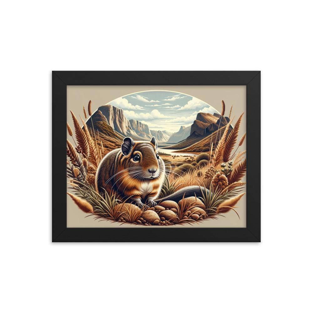 Degu Canyon Vista Detailed Artwork Framed Poster - Oh Posters