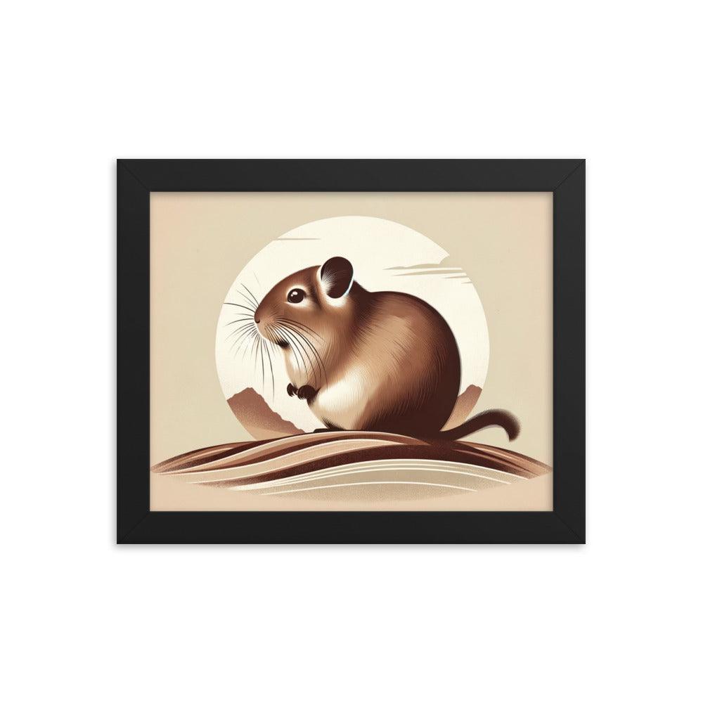 Degu Sand Dunes Simplistic Art Framed Poster - Oh Posters