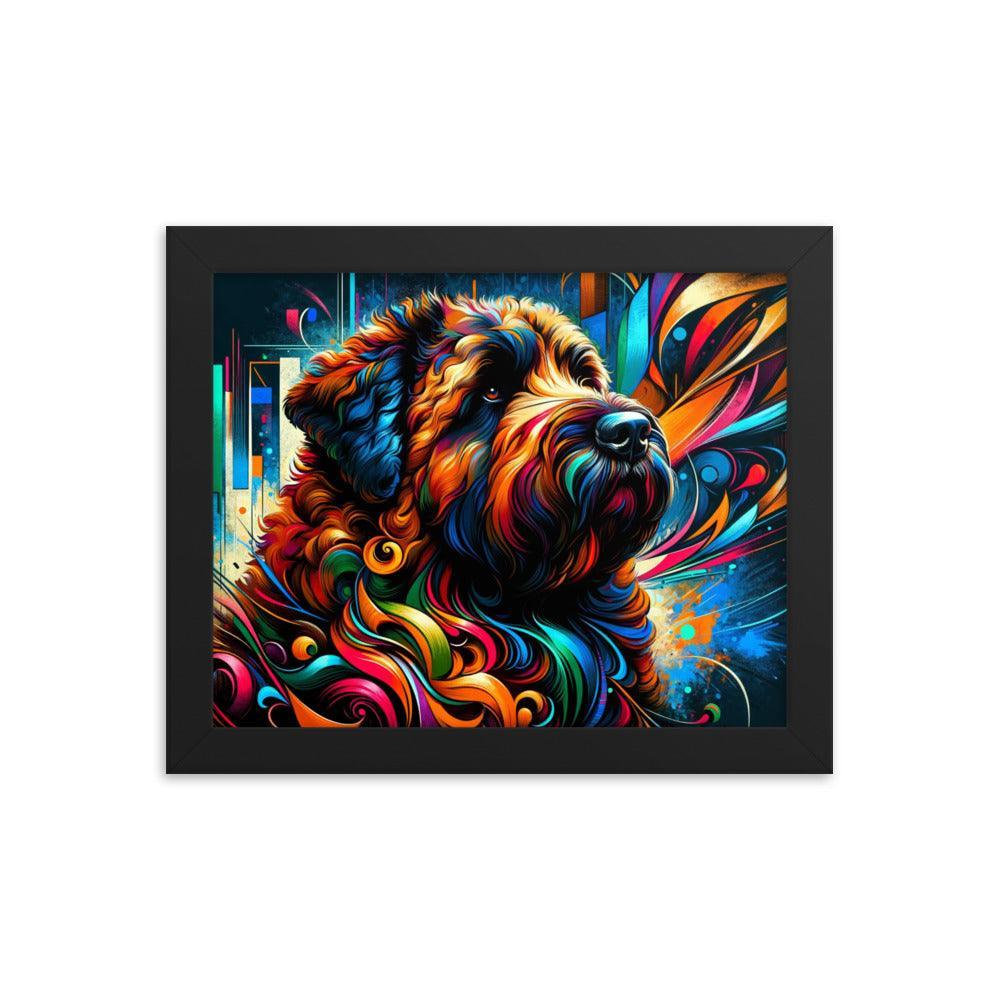 Bouvier des Flandres Vivid Whirlpool Art Framed Poster - Oh Posters