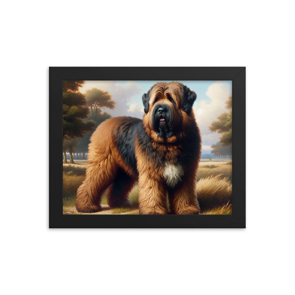 Bouvier Des Flandres Majestic Landscape Painting Framed Poster - Oh Posters