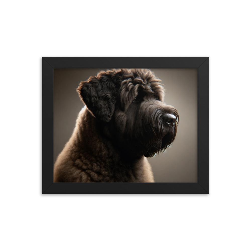 Bouvier Des Flandres Dog Portrait Elegant Framed Poster - Oh Posters