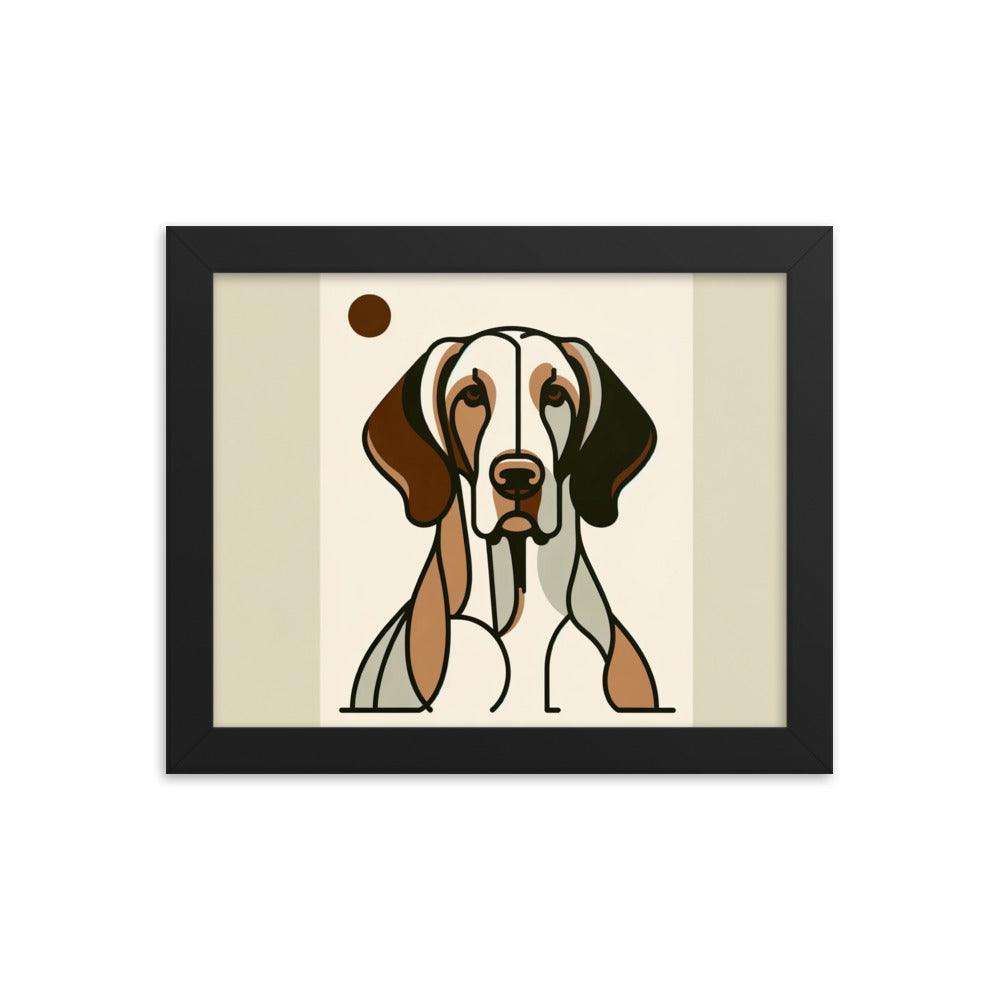 Bracco Italiano Dog Stylized Lines Art Framed Poster - Oh Posters