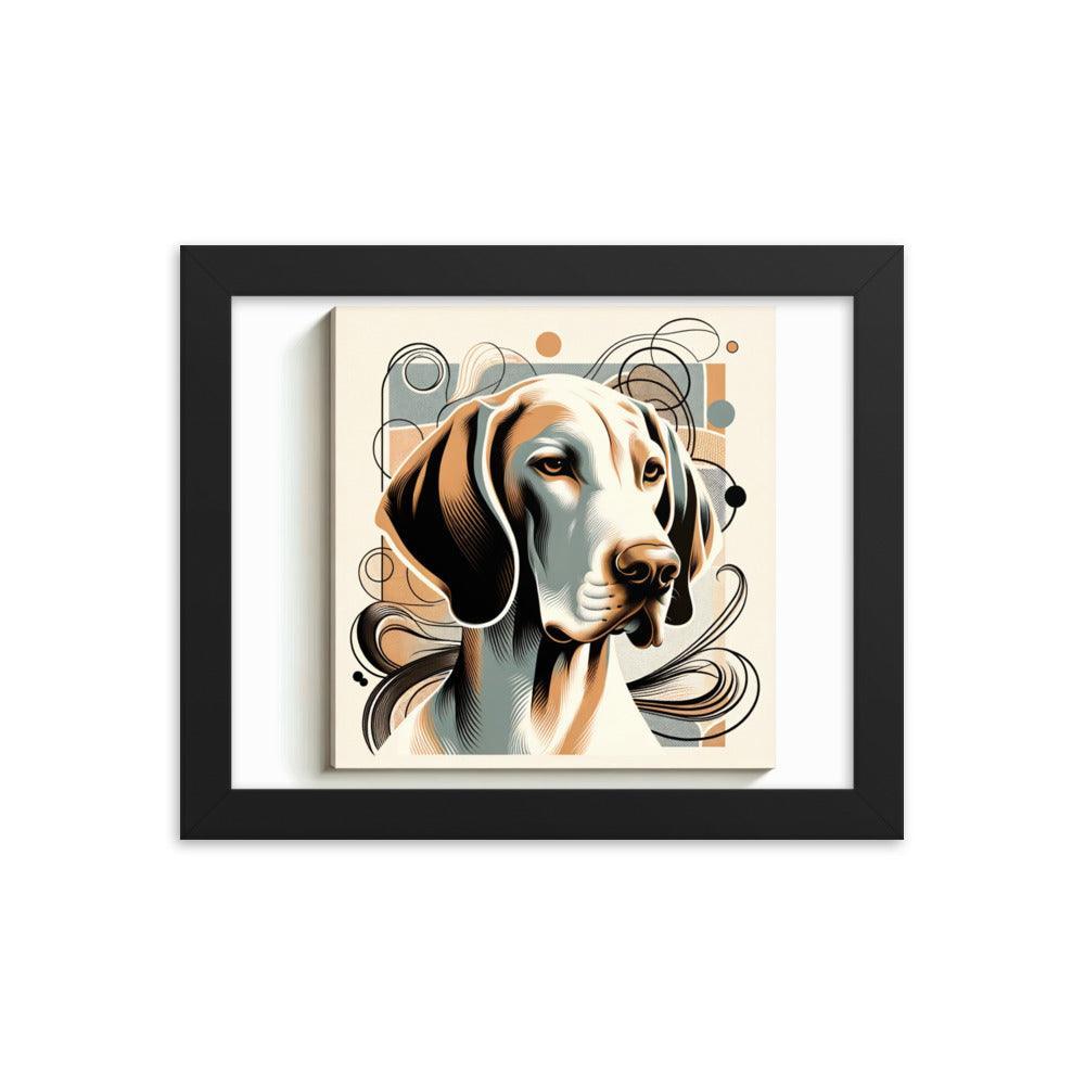 Chic Bracco Italiano Art Deco Inspired Design Framed Poster - Oh Posters