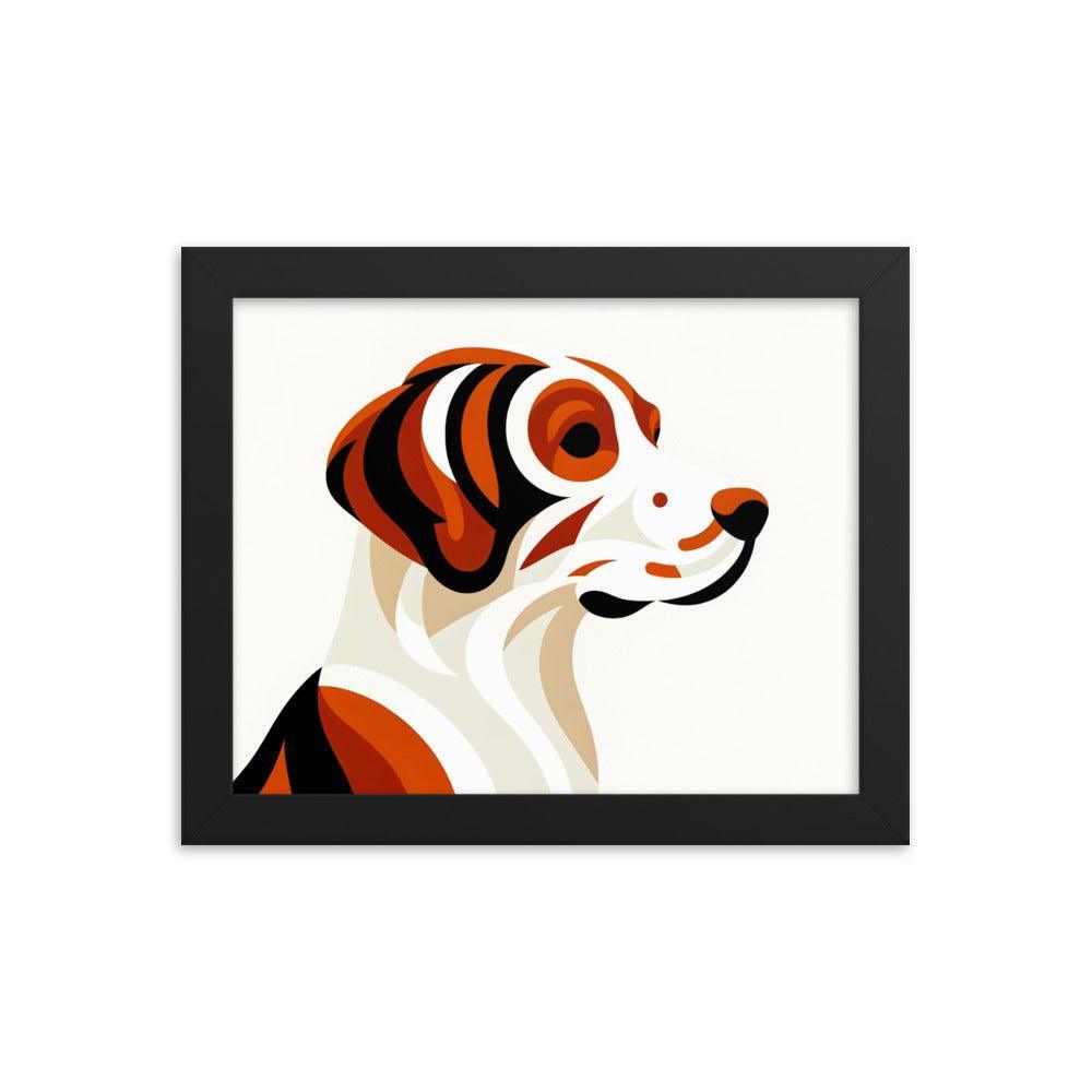 Brittany Spaniel Dog Minimalist Vivid Art Framed Poster - Oh Posters