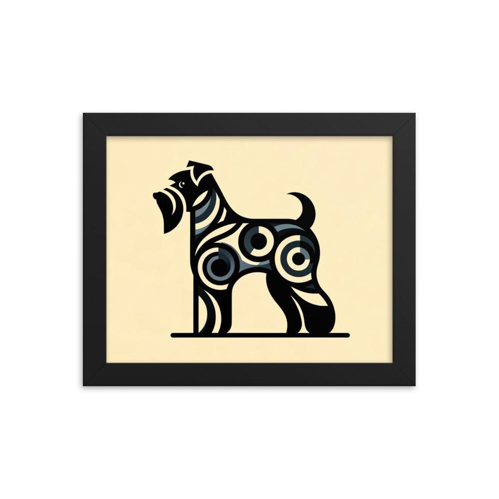 Cesky Terrier Modern Simple Forms and Minimalist Art Framed Poster - Oh Posters