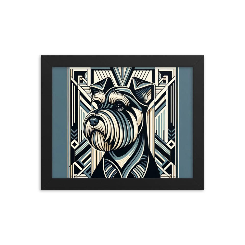 Cesky Terrier Art Deco Style Framed Poster - Oh Posters