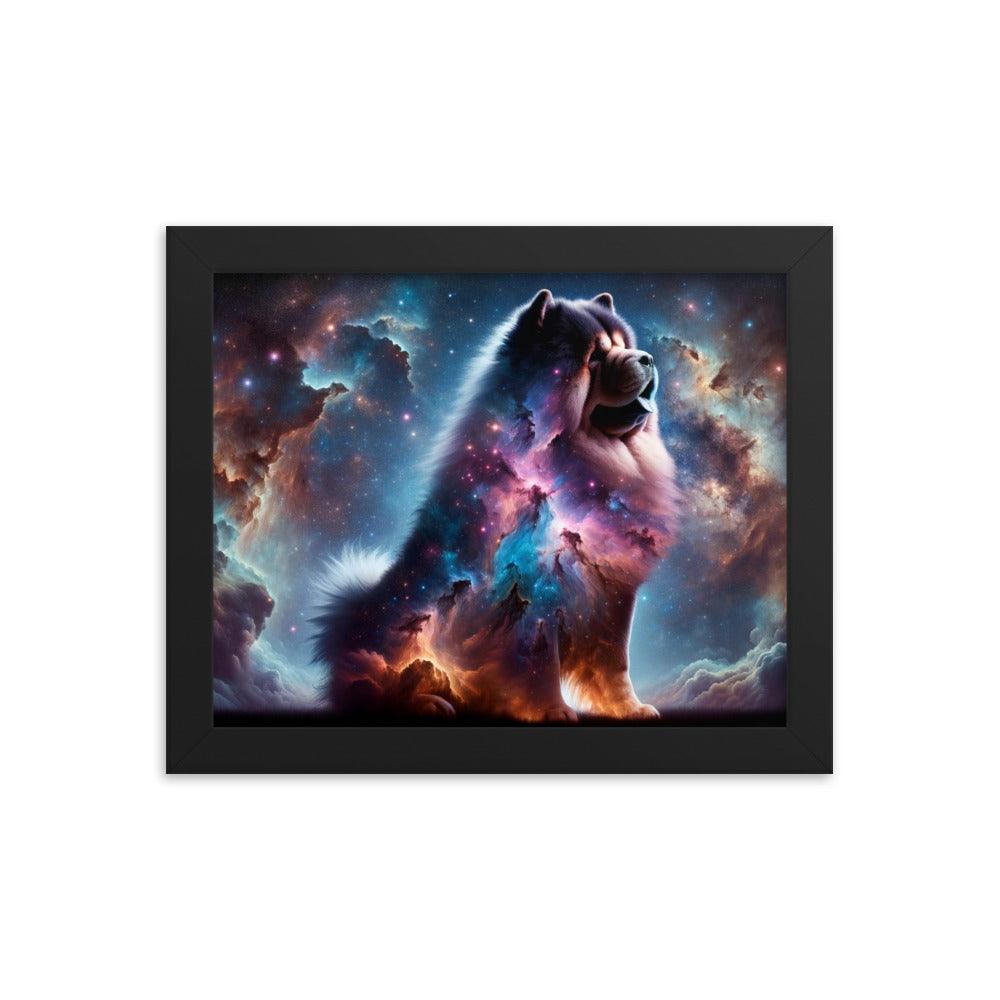 Chow Chow Cosmic Art Ethereal Stars and Nebulae Integration Framed Poster - Oh Posters