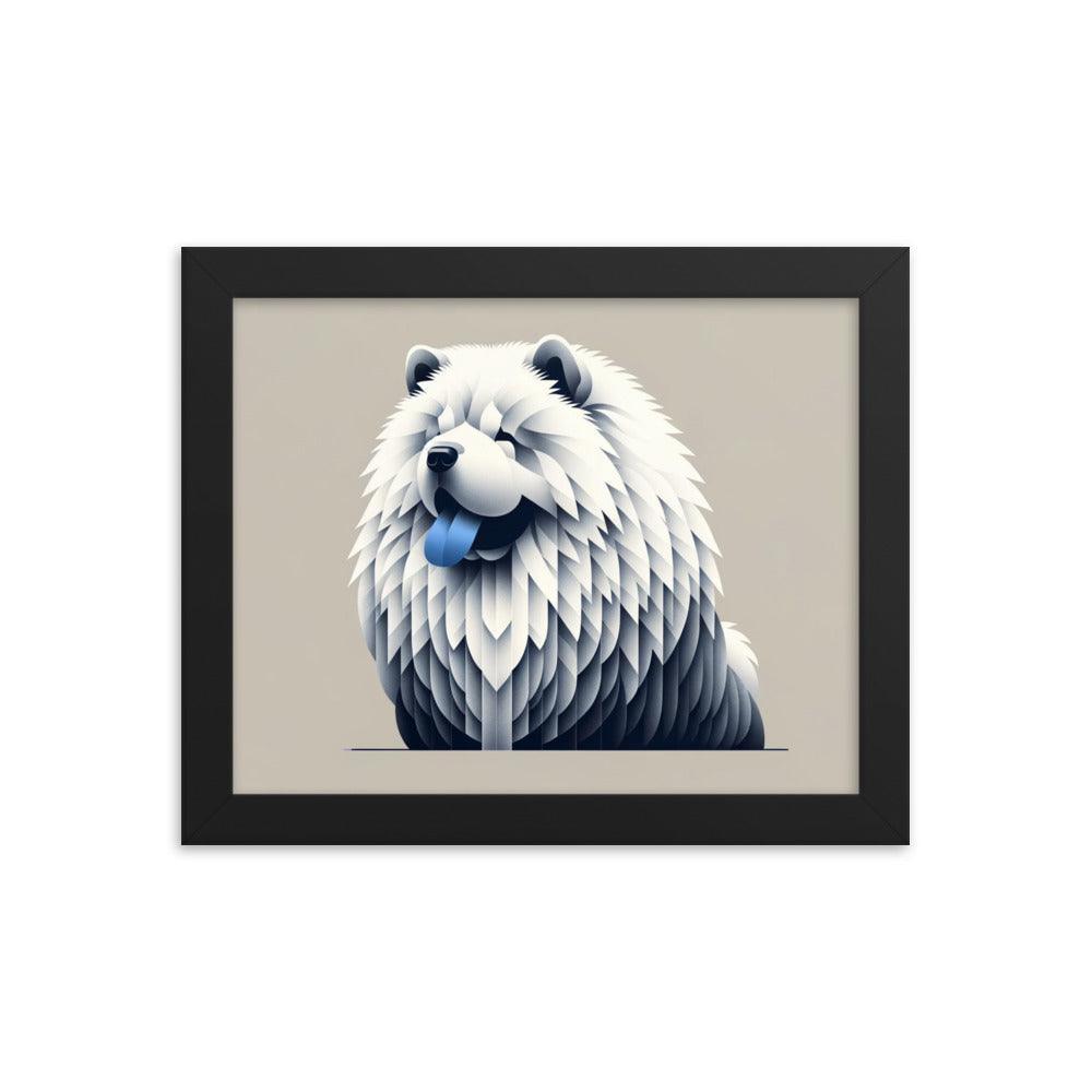 Chow Chow Modern Geometric Art Framed Poster - Oh Posters